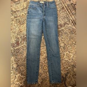 Madewell 11-inch high rise skinny jeans size 26